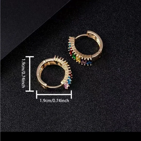 multi colored Earrings NWOT - Picture 2 of 3